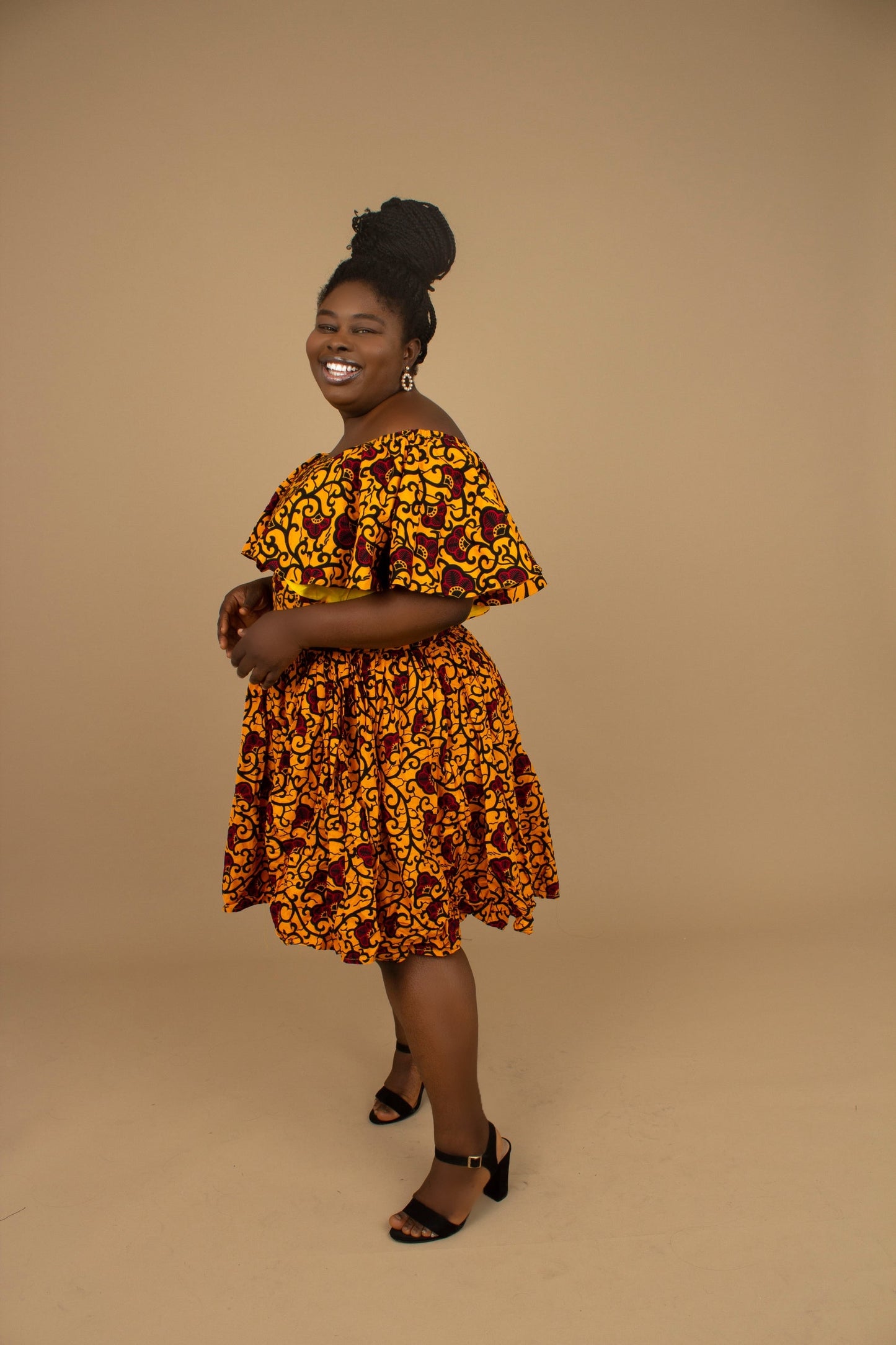 Ada African Print Ankara Skater Dress