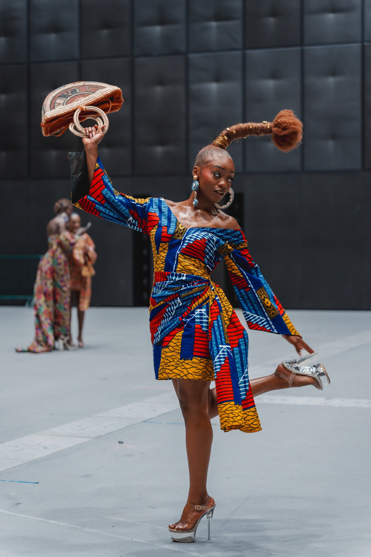 Chi Chi African Print Drape Dress