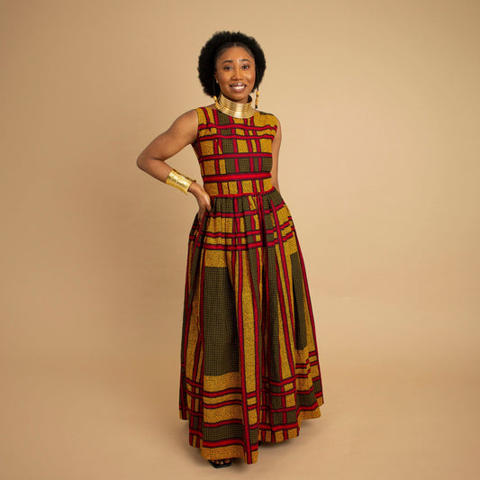 Ogo African Print Maxi Dress