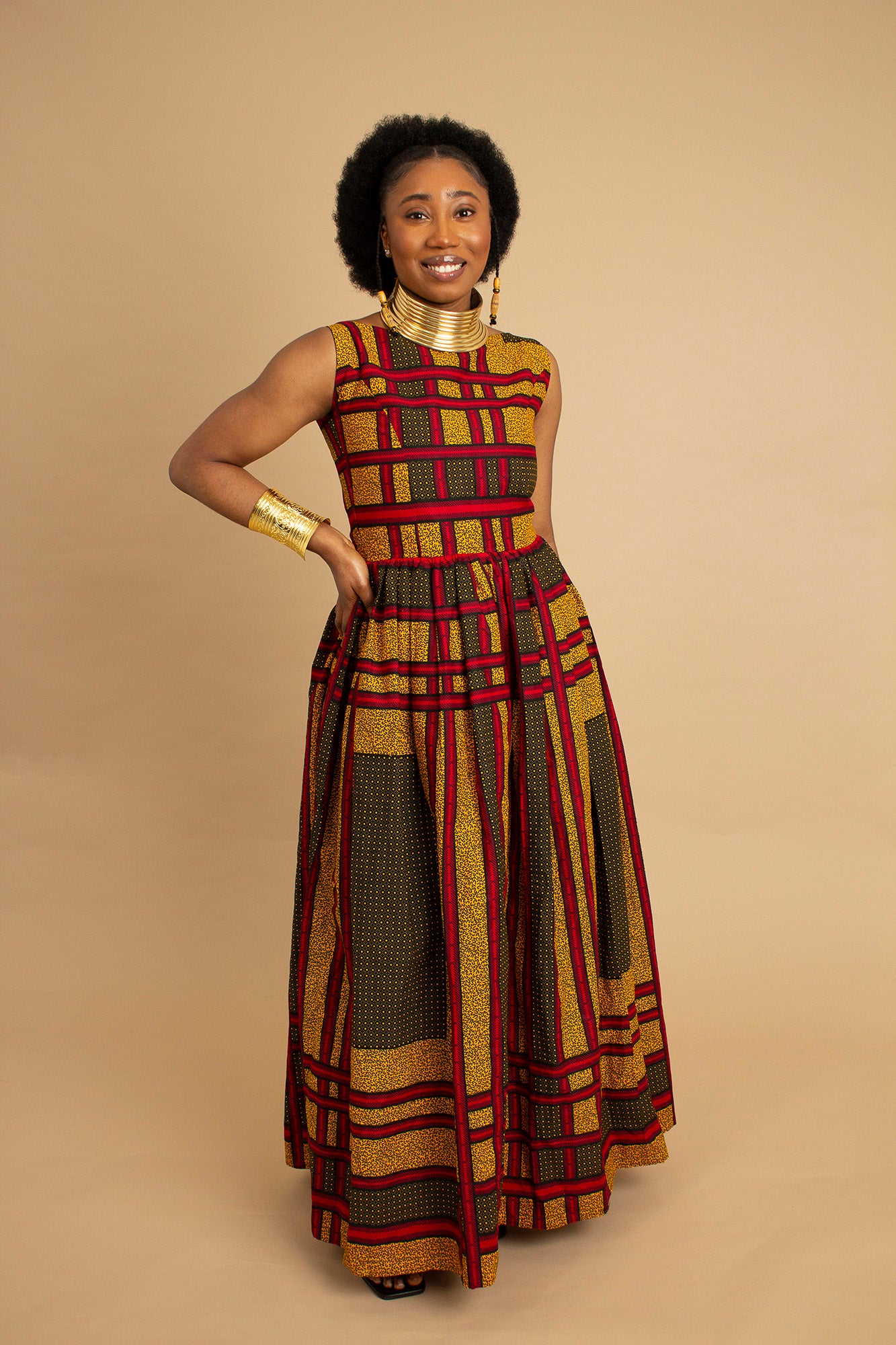 Ogo African Print Maxi Dress