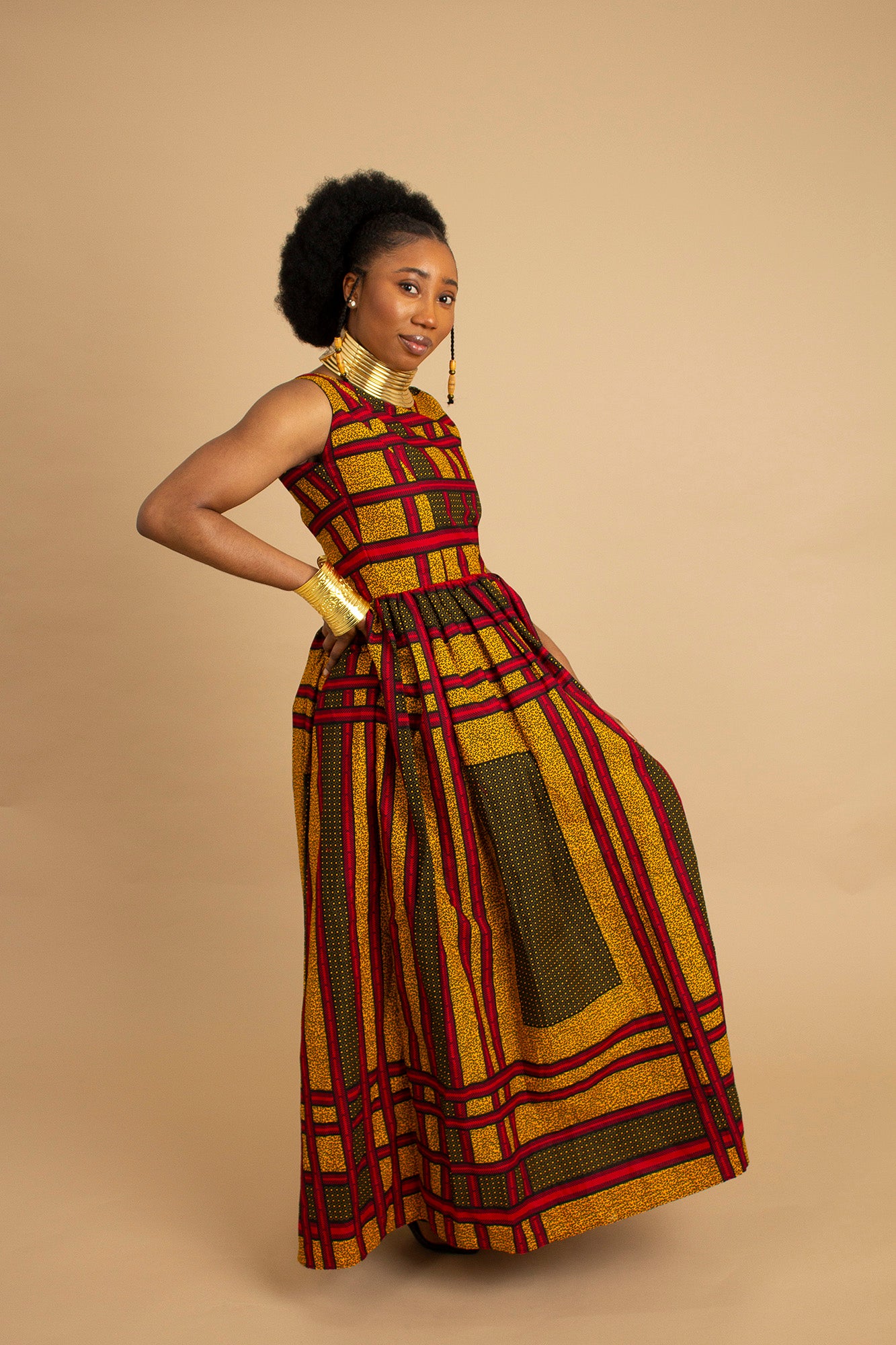 Ogo African Print Maxi Dress