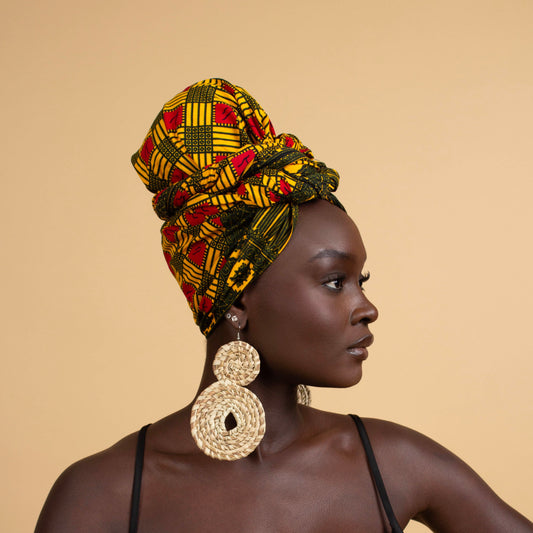 Raffia Infinity Earrings