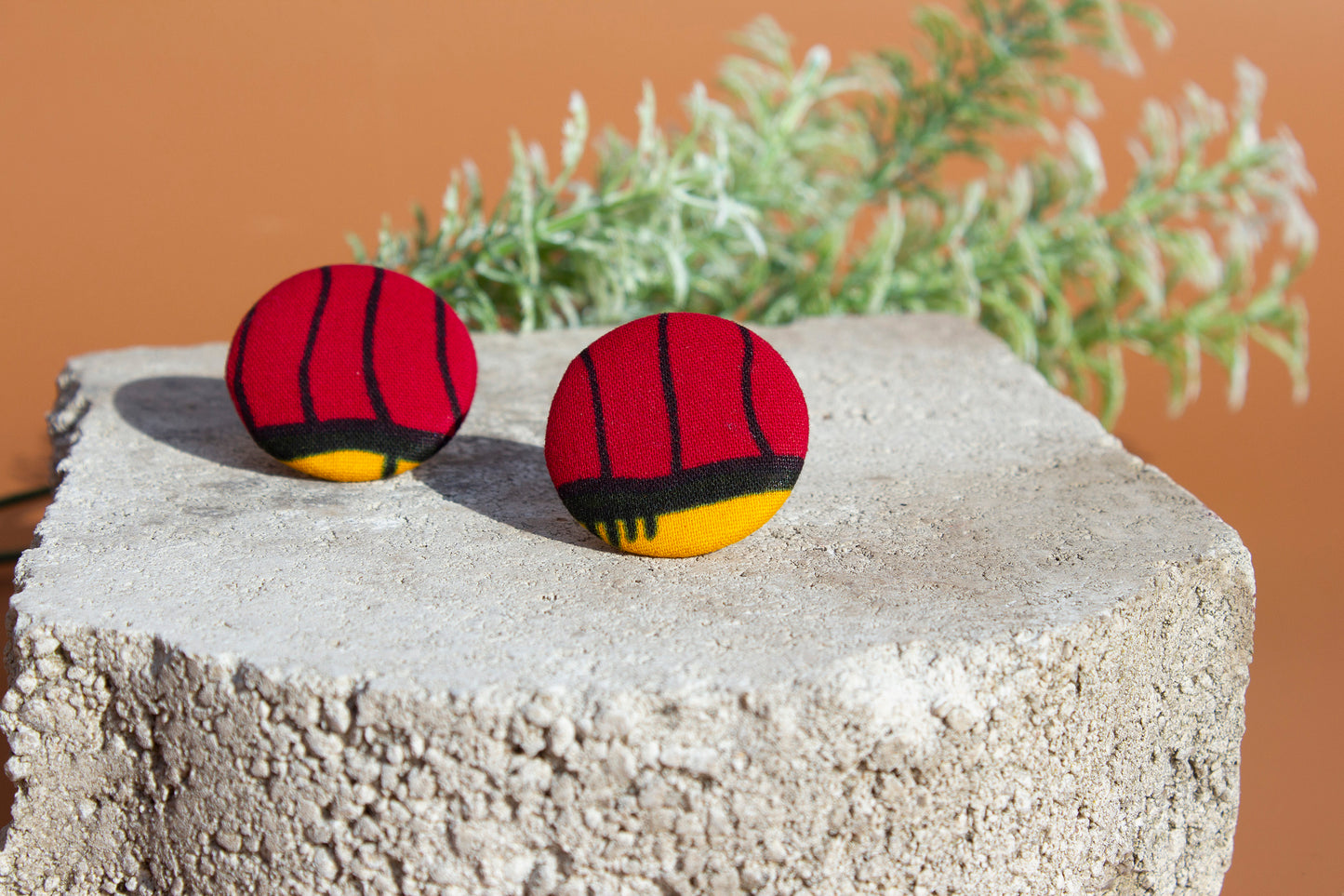 Keji Button Earrings