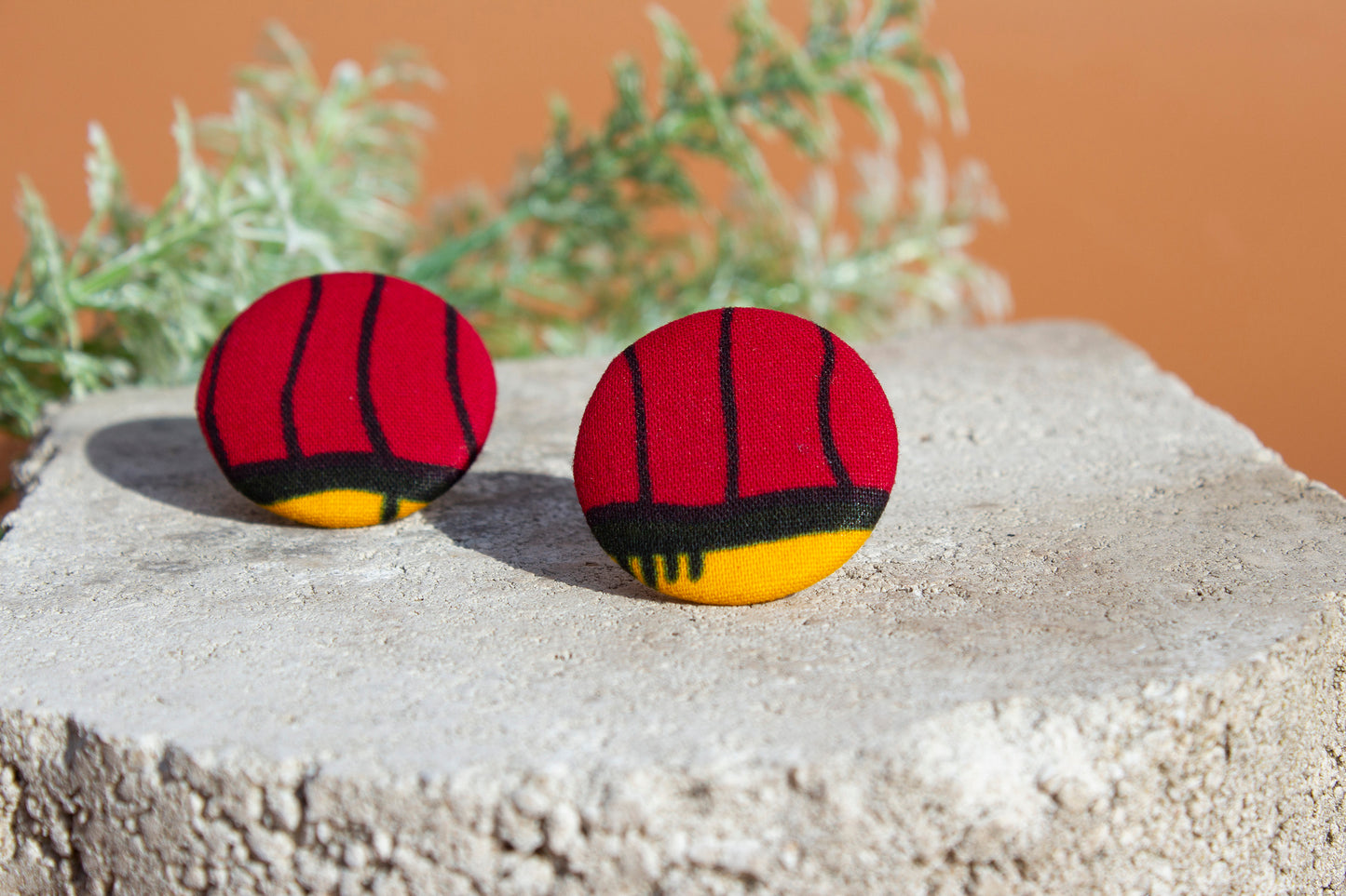 Keji Button Earrings