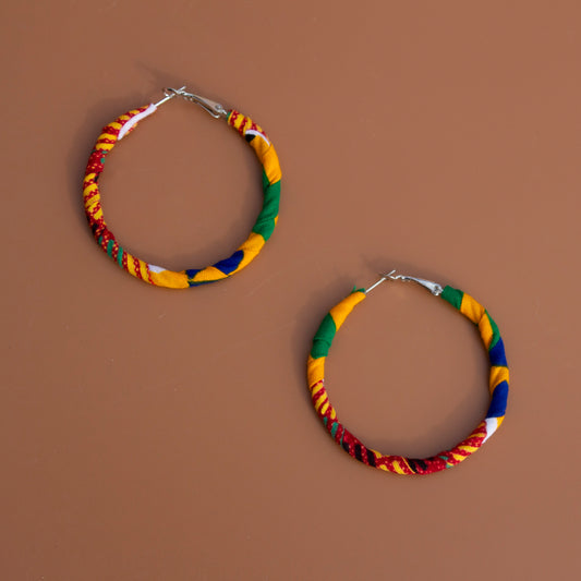 Kente Hoop Earrings