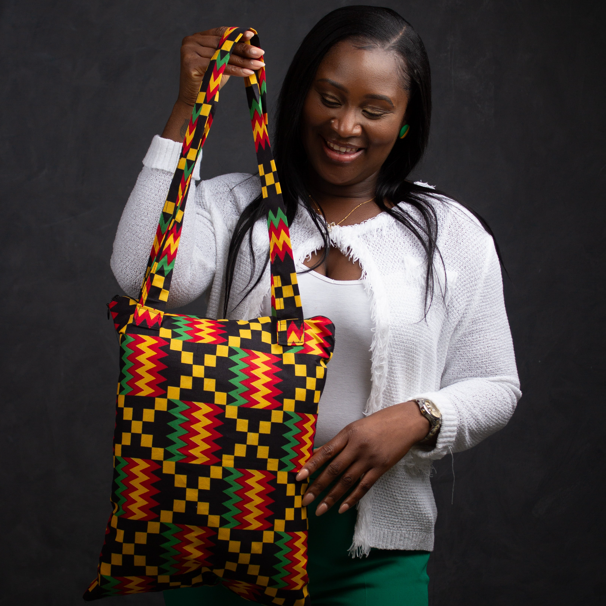 Kojo African Print Tote Bag Cultureville