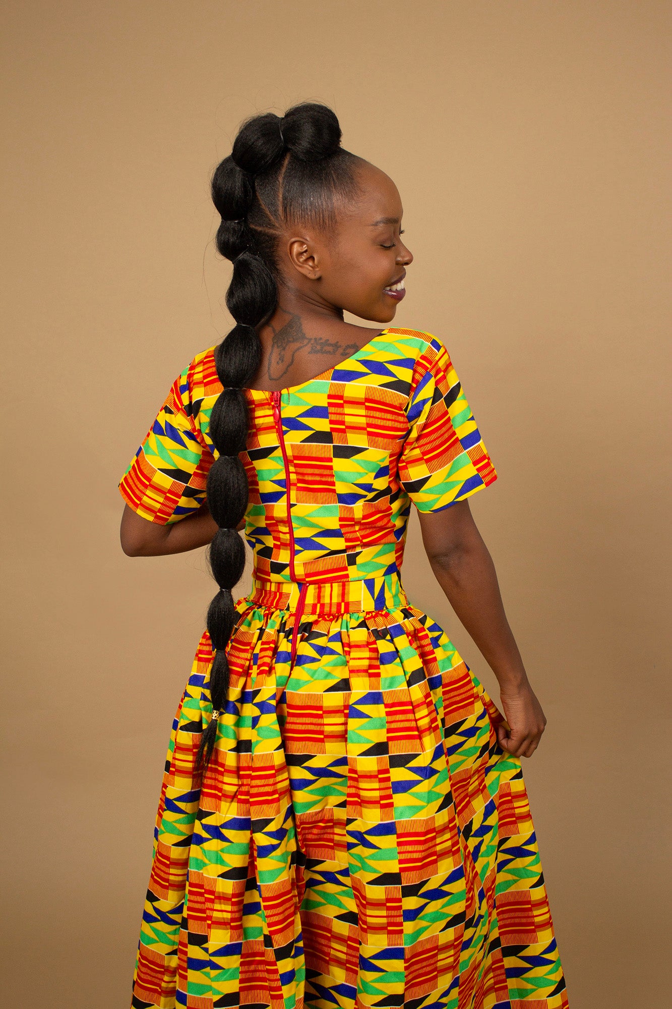 Efya Kente African Print Crop Top