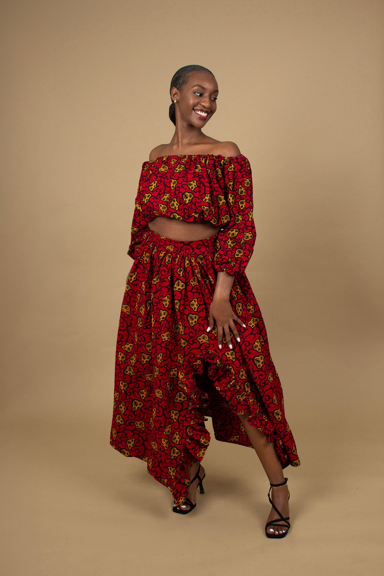 Ana African Print Maxi Skirt
