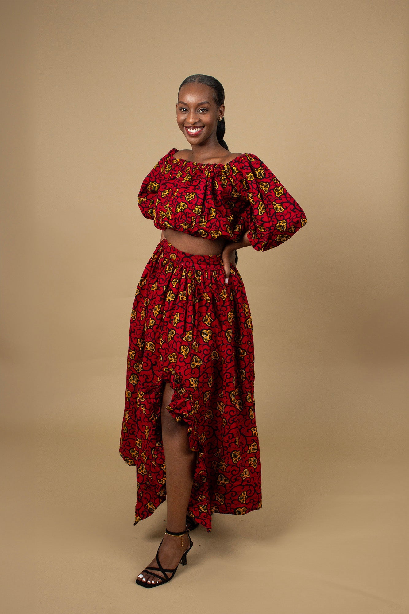 Ana African Print Maxi Skirt