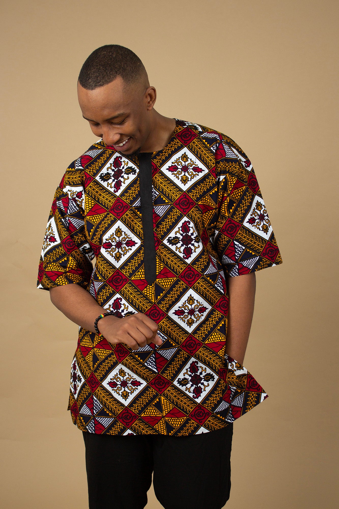 Teju African Print Kaftan Top
