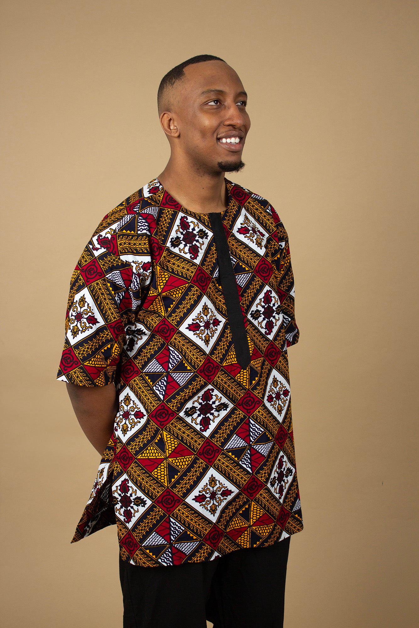Teju African Print Kaftan Top