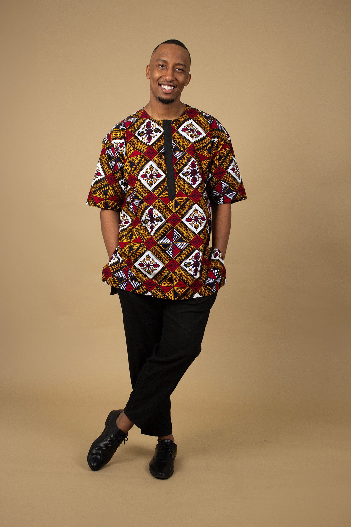 Teju African Print Kaftan Top