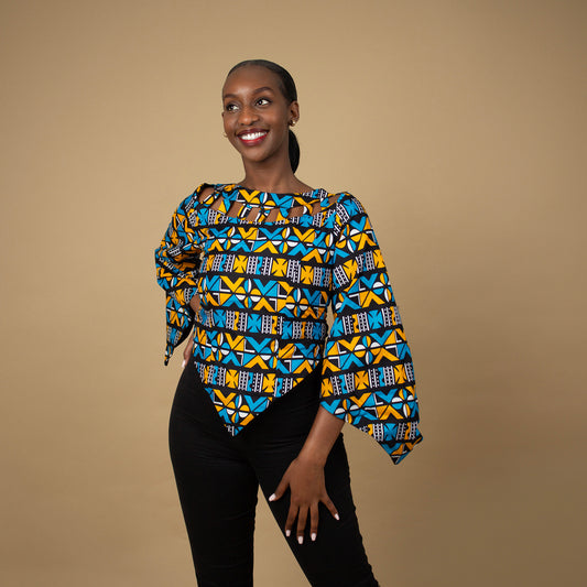 Abiola Angle Sleeved Top