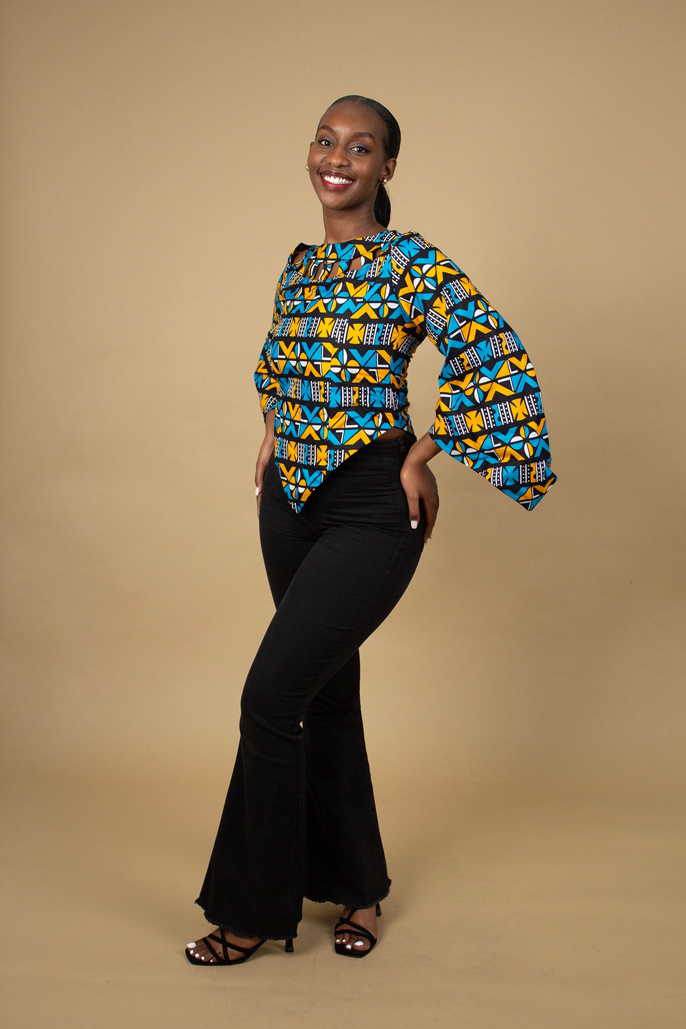 Abiola Angle Sleeved Top