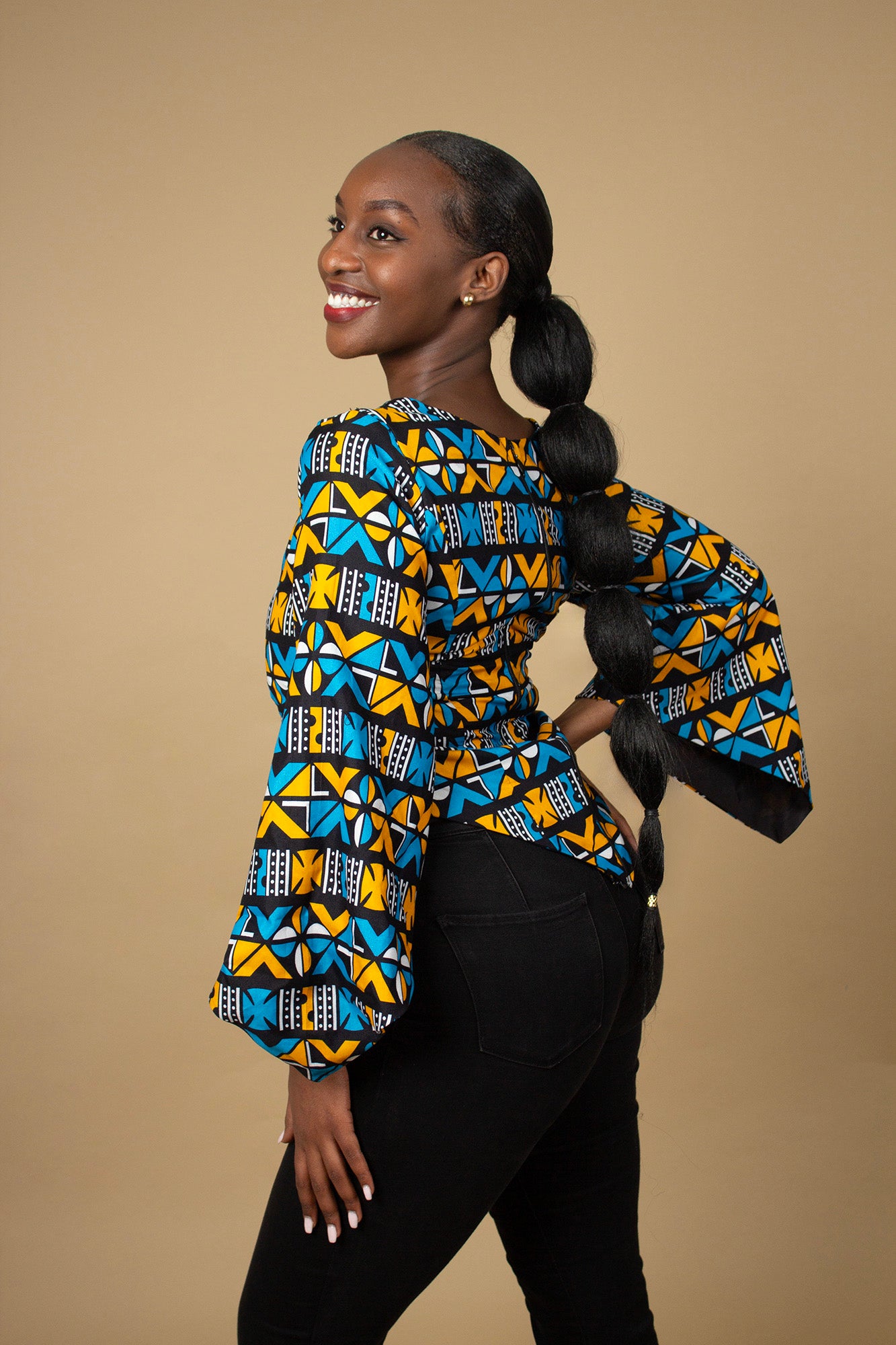 Abiola Angle Sleeved Top