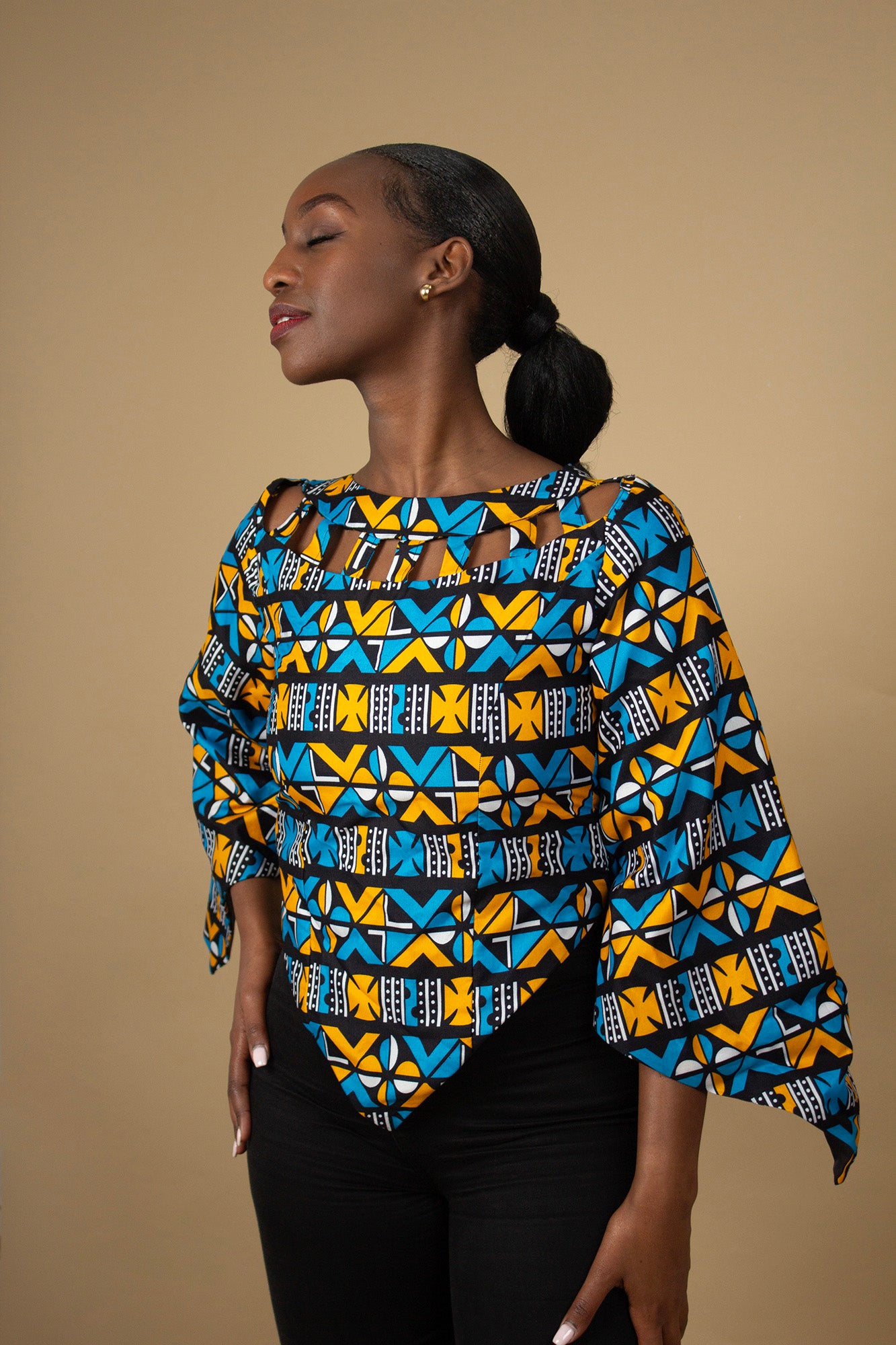 Abiola Angle Sleeved Top