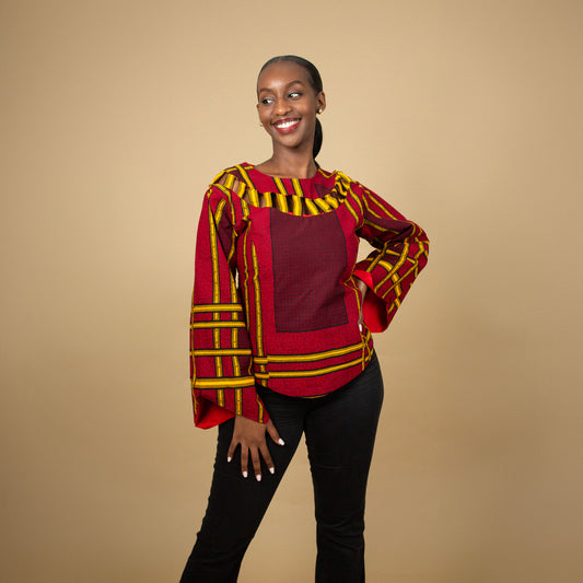 Ogo Angle Sleeved Top