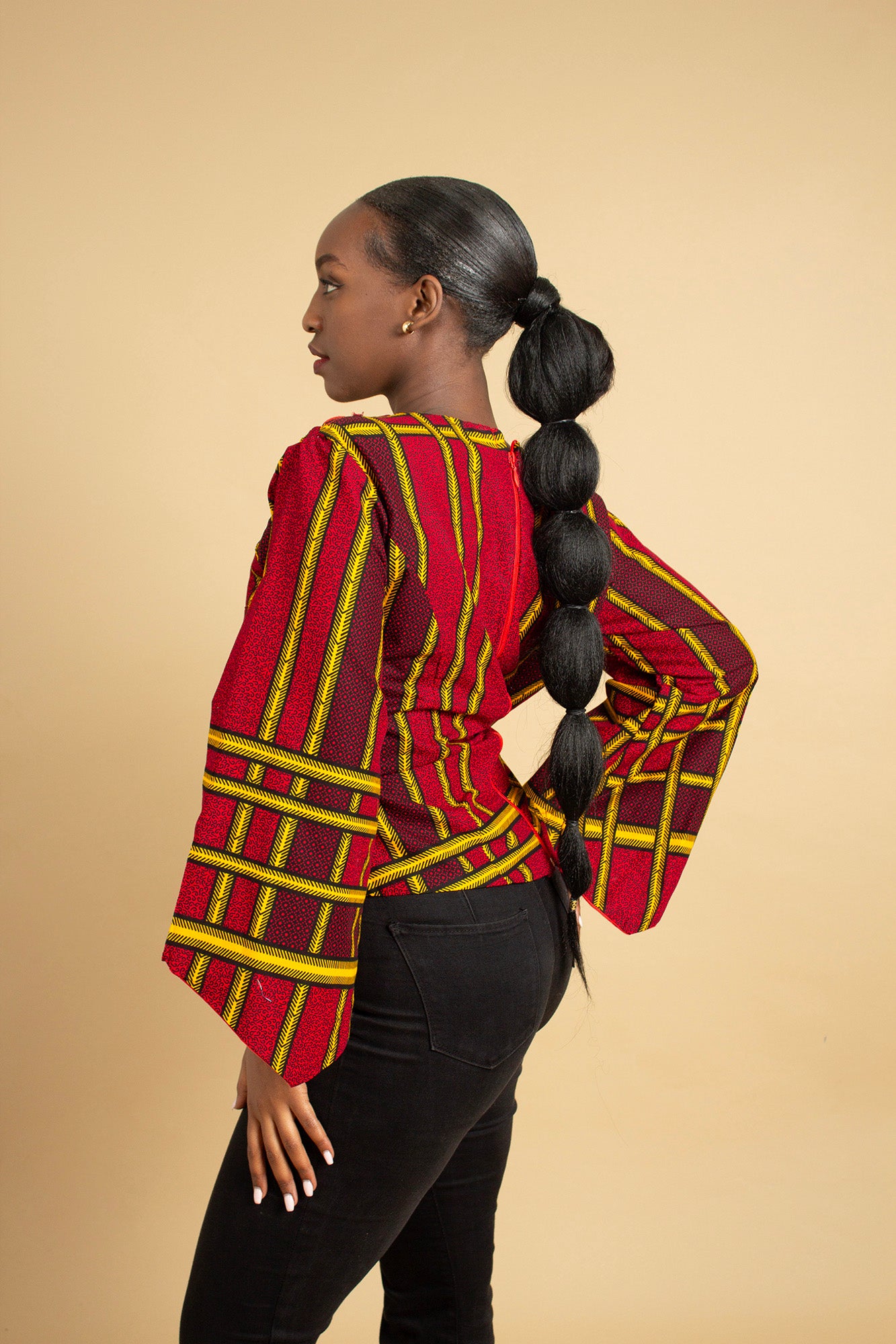 Ogo Angle Sleeved Top