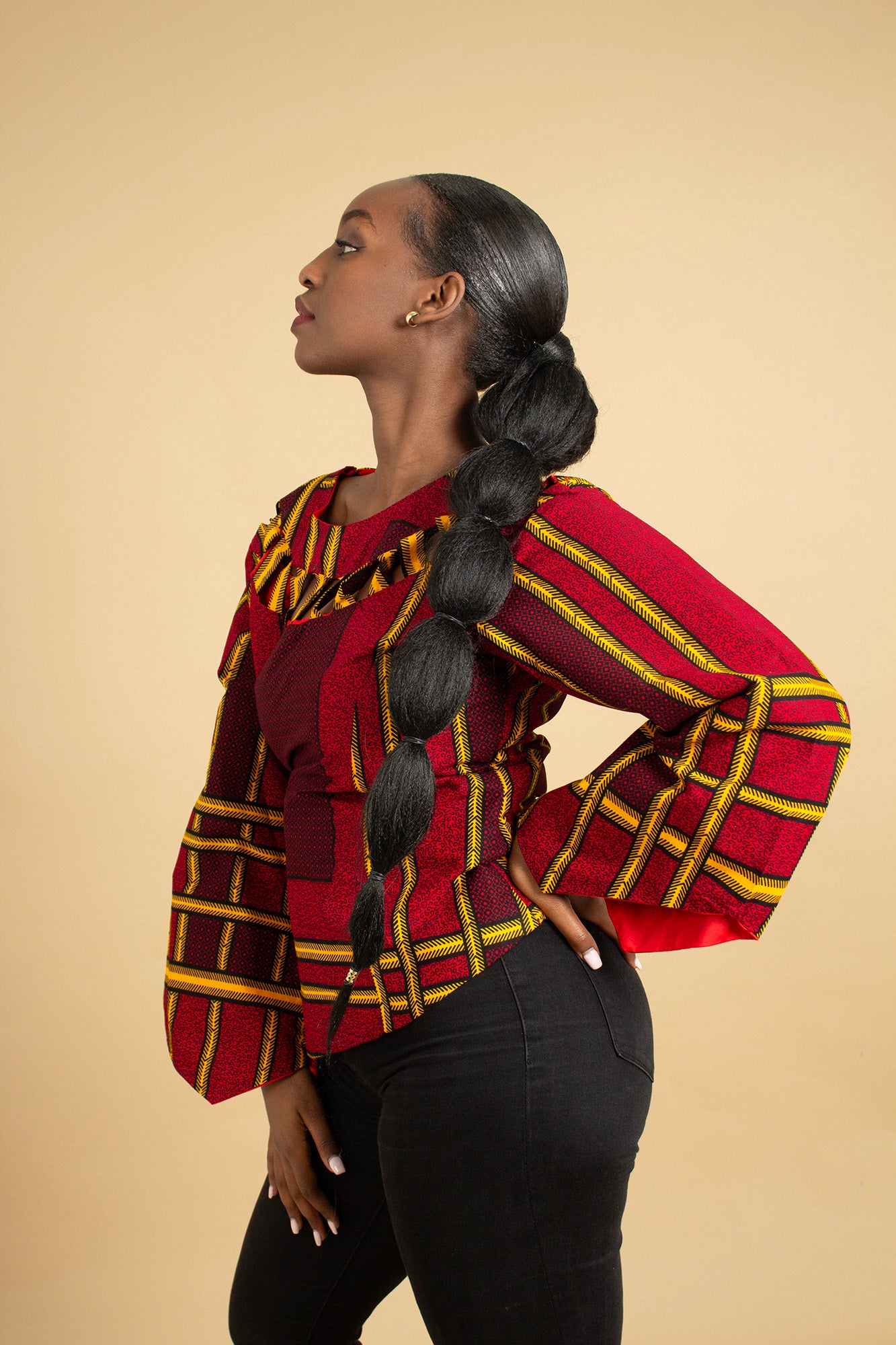 Ogo Angle Sleeved Top