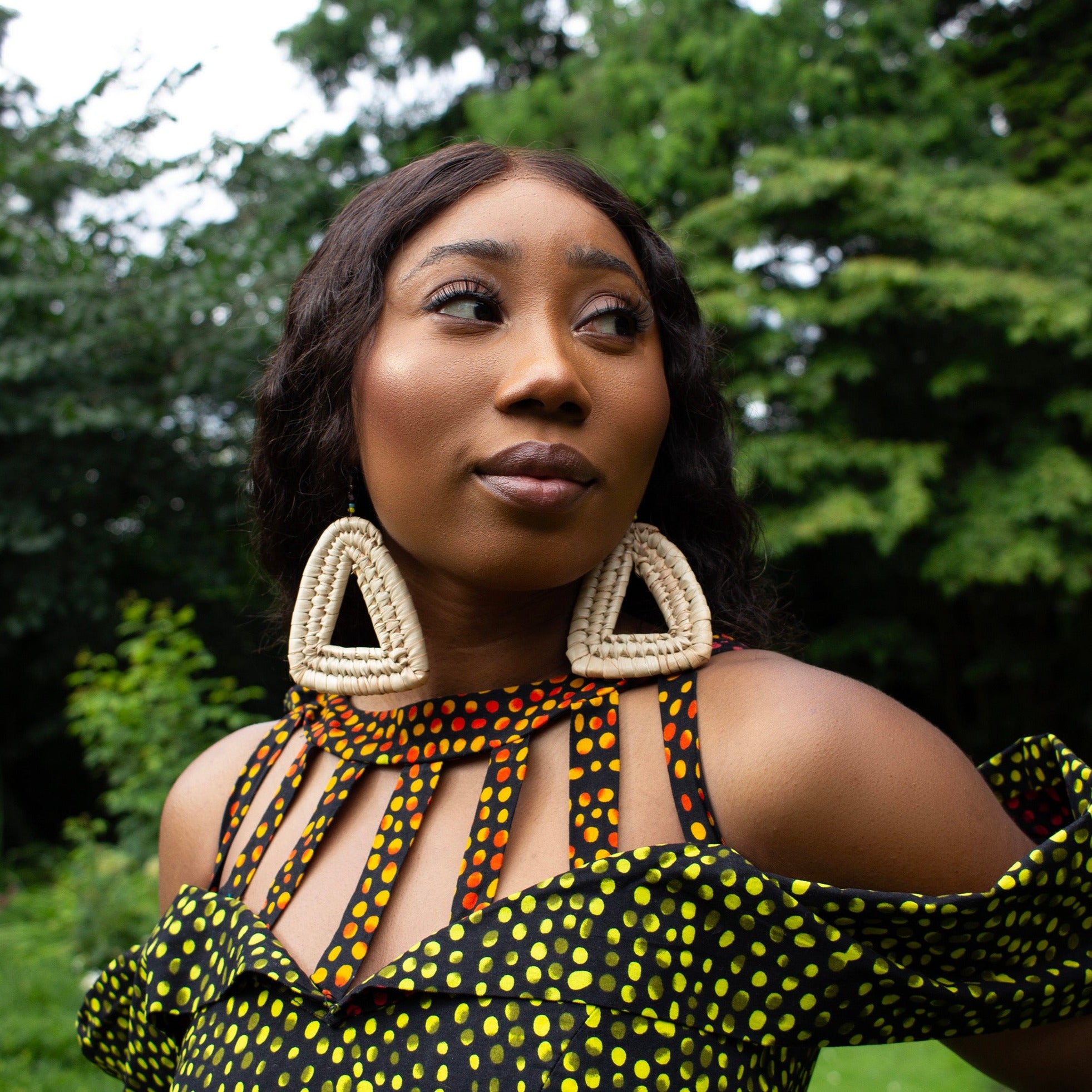 Cream Raffia Earrings Cultureville