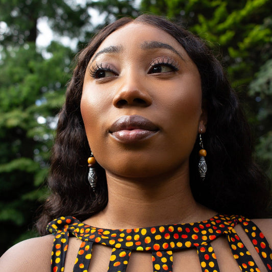 Bisola Wooden Beaded Earrings