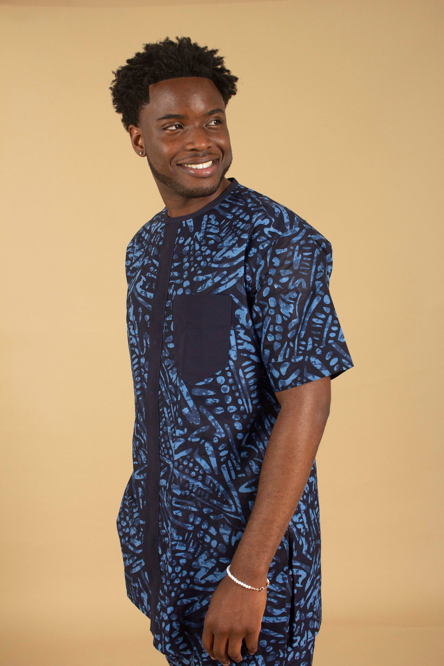 Ashe African Print Kaftan and Trouser Set