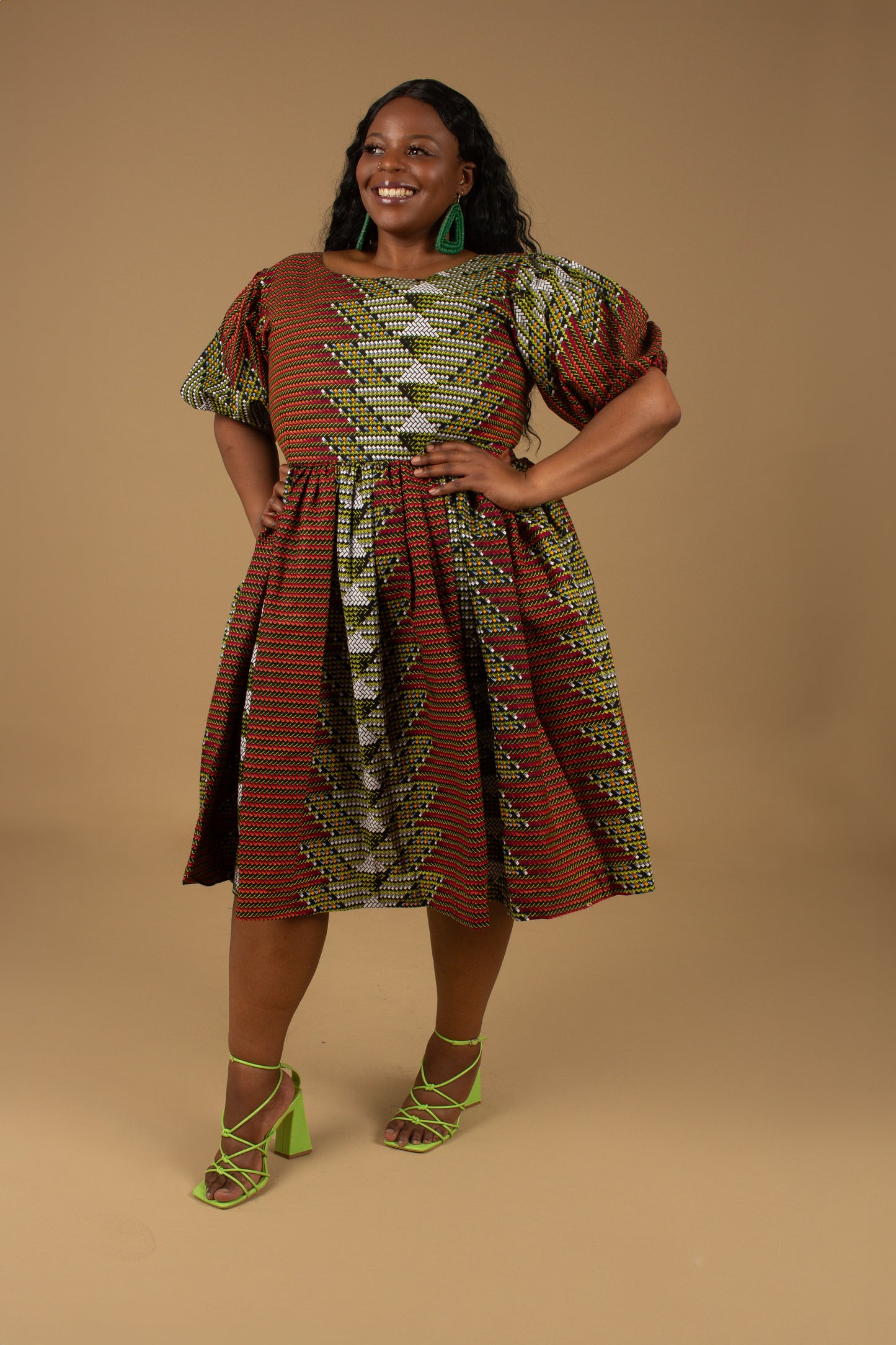 Enola African Print Dress