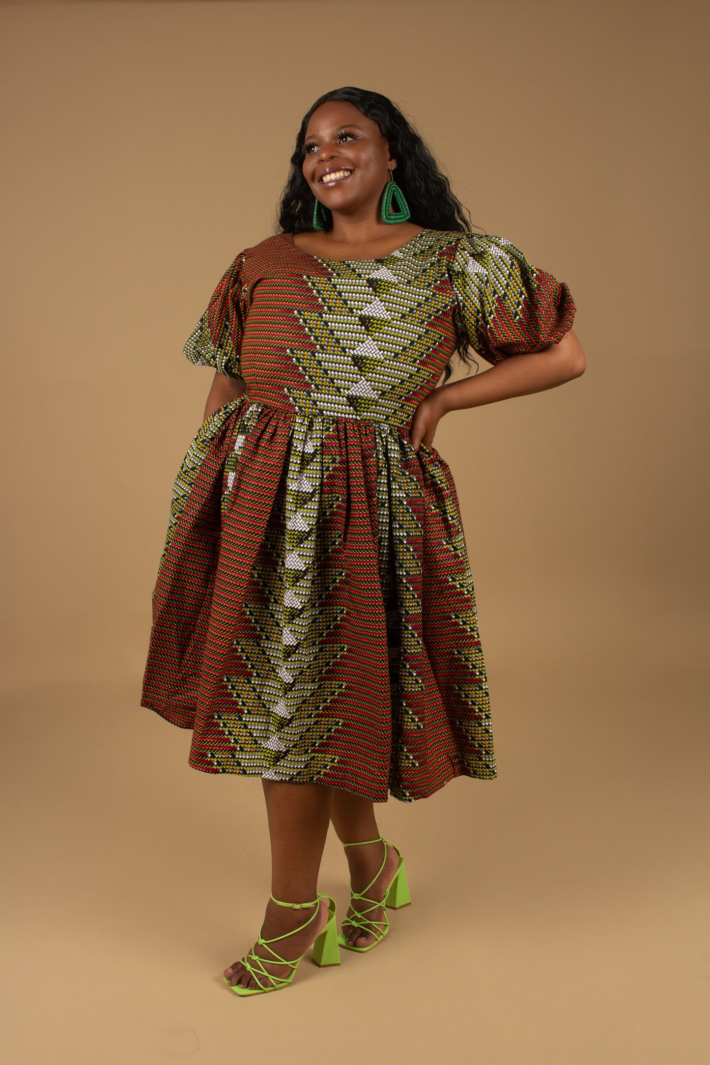 Enola African Print Dress