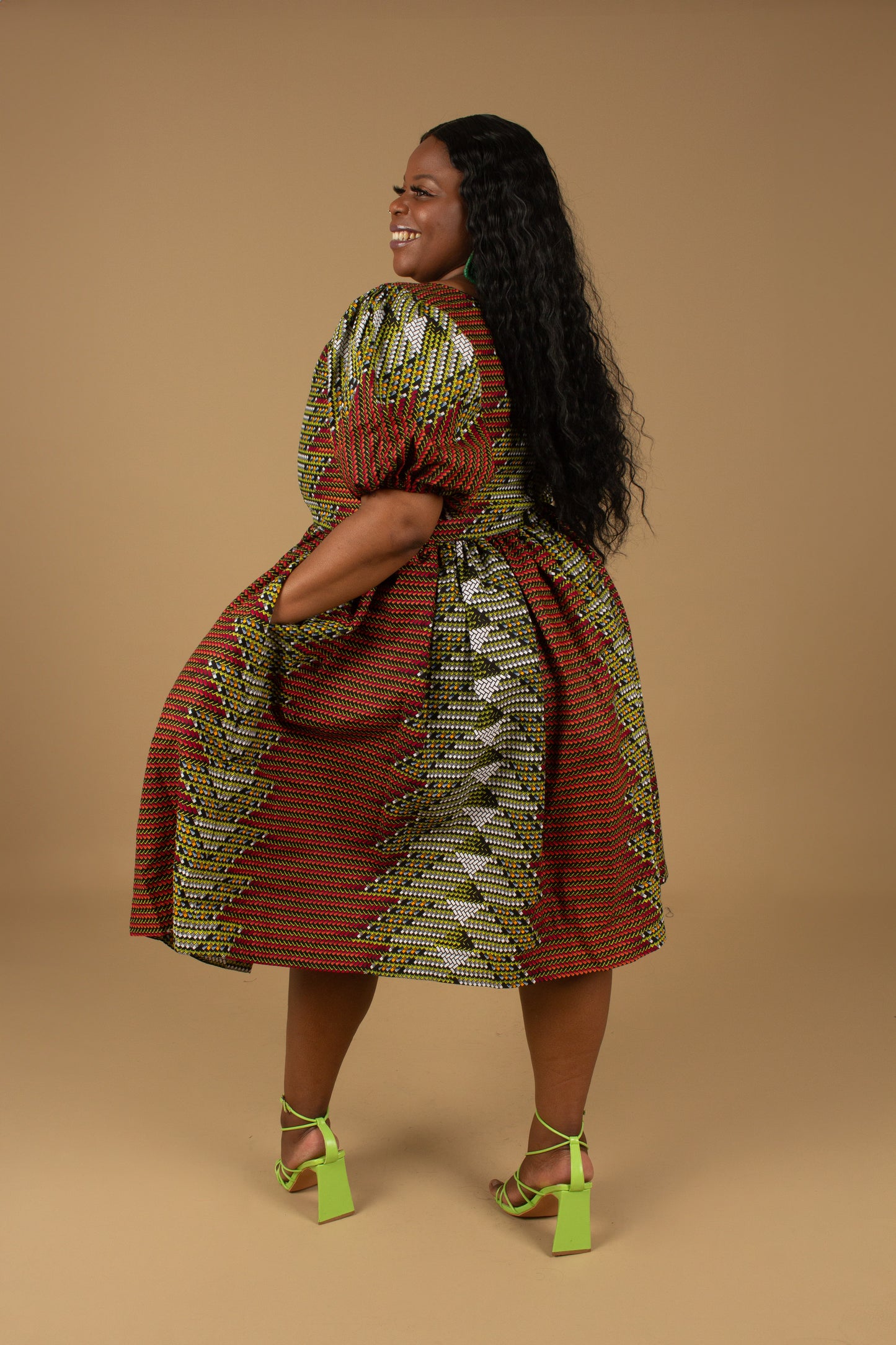 Enola African Print Dress