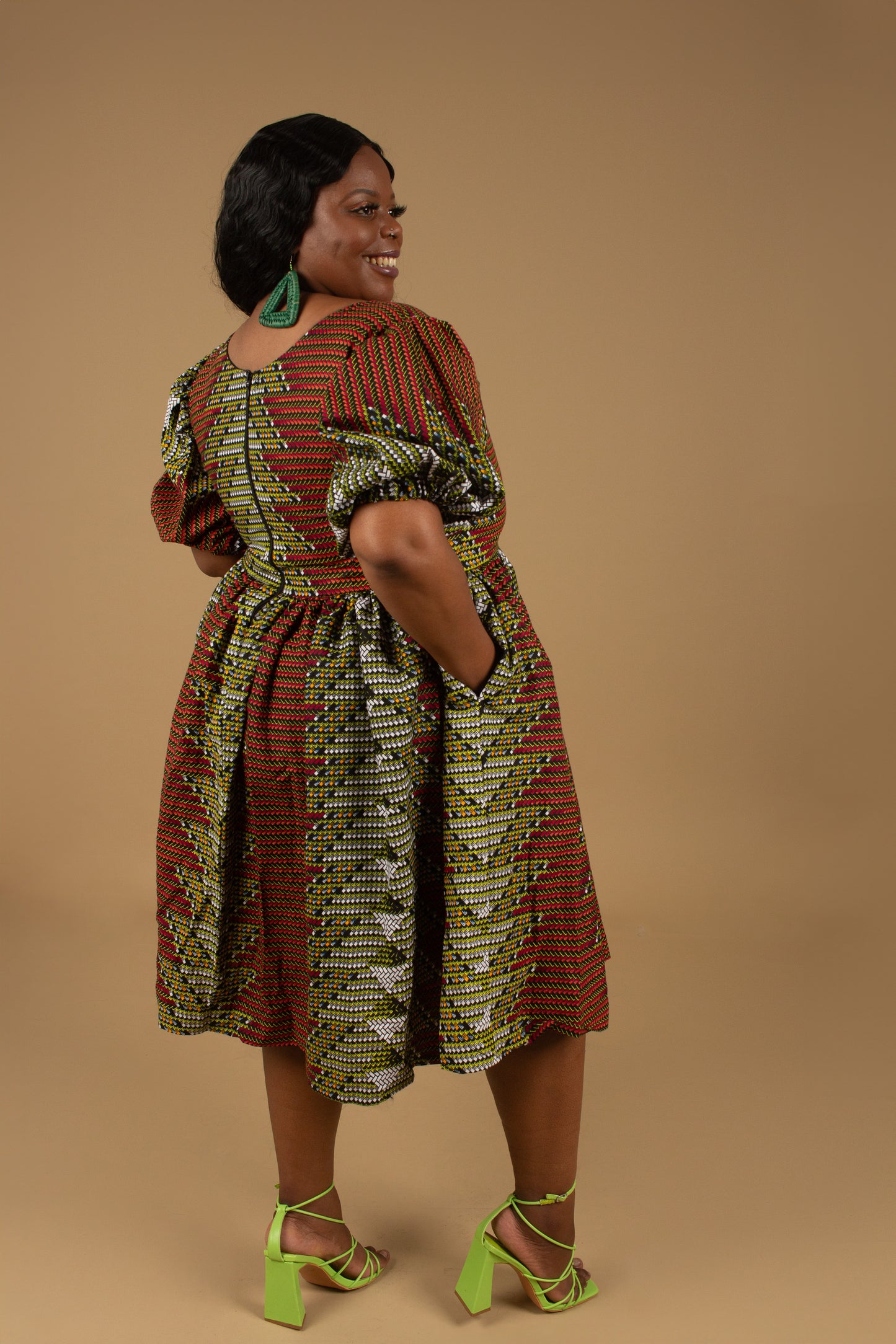Enola African Print Dress