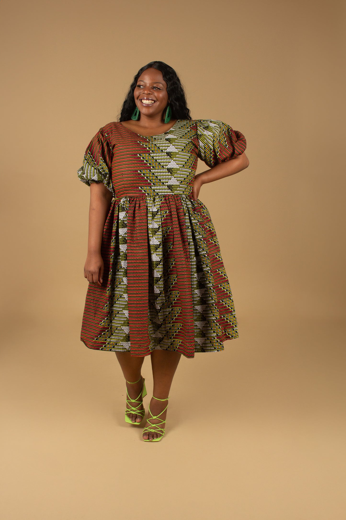 Enola African Print Dress