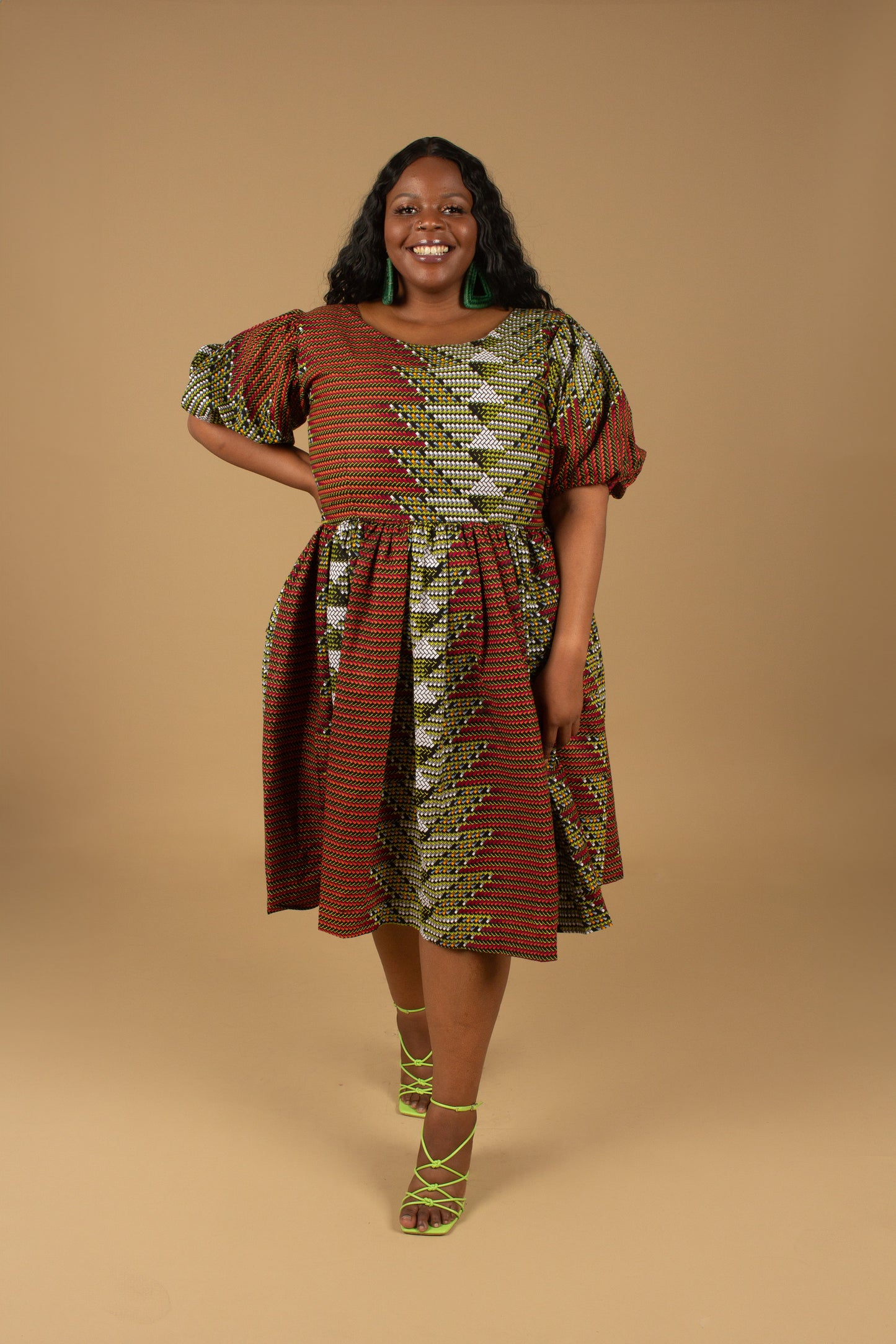 Enola African Print Dress