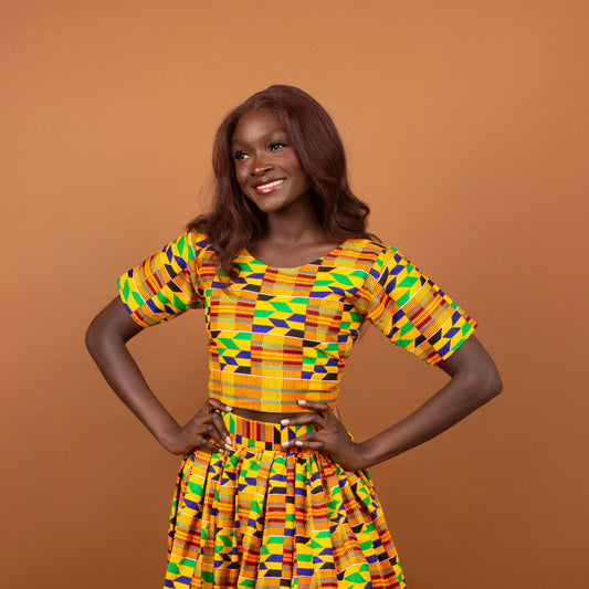 Kente African Print Crop Top