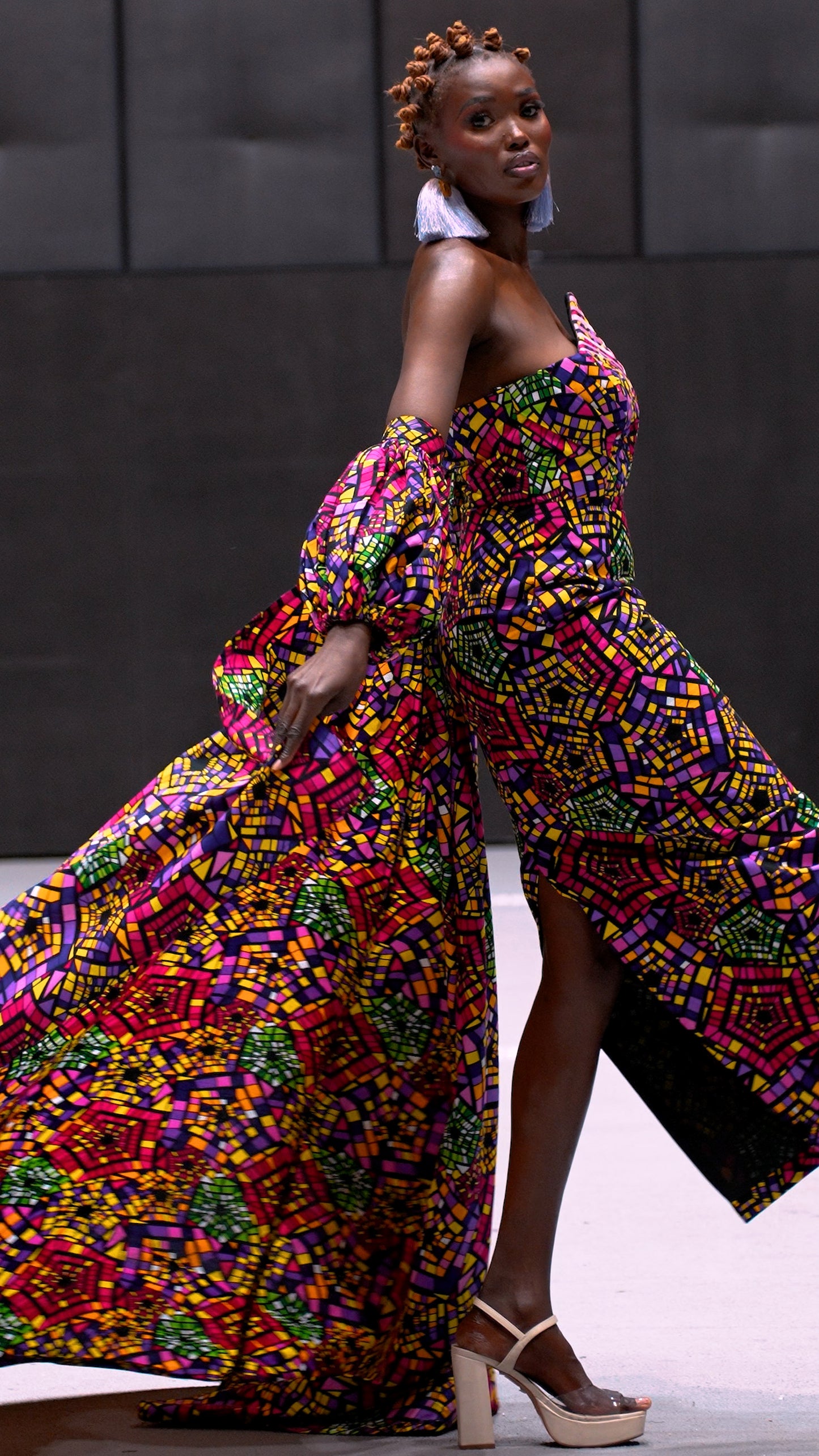 Demi Two-Piece Cape Dress Set