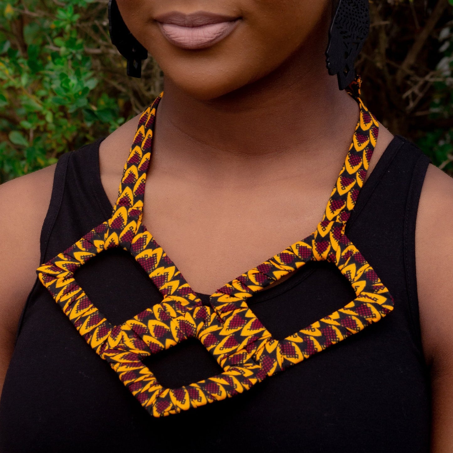 Vero African Print Necklace