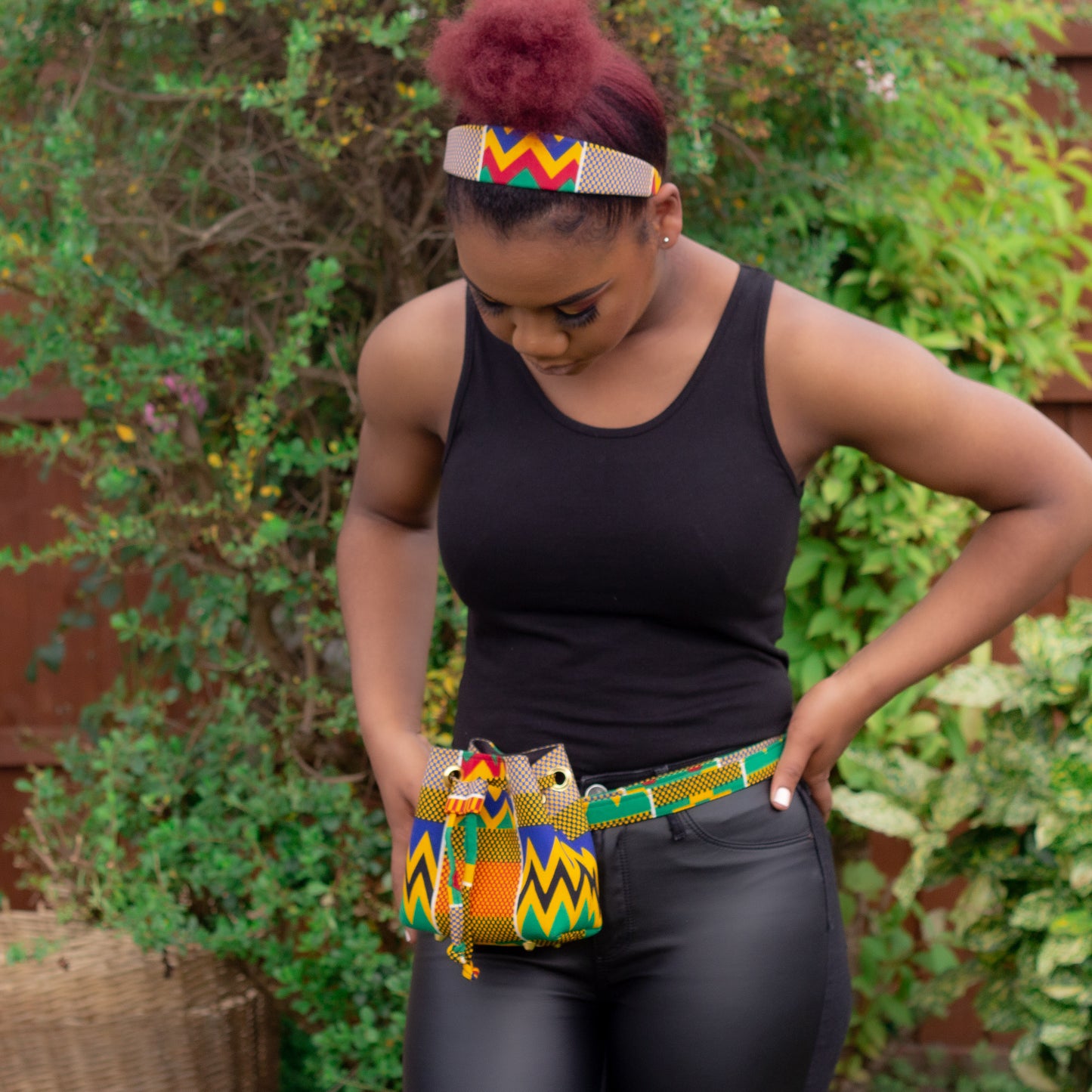 Kente Mini Bucket Bag