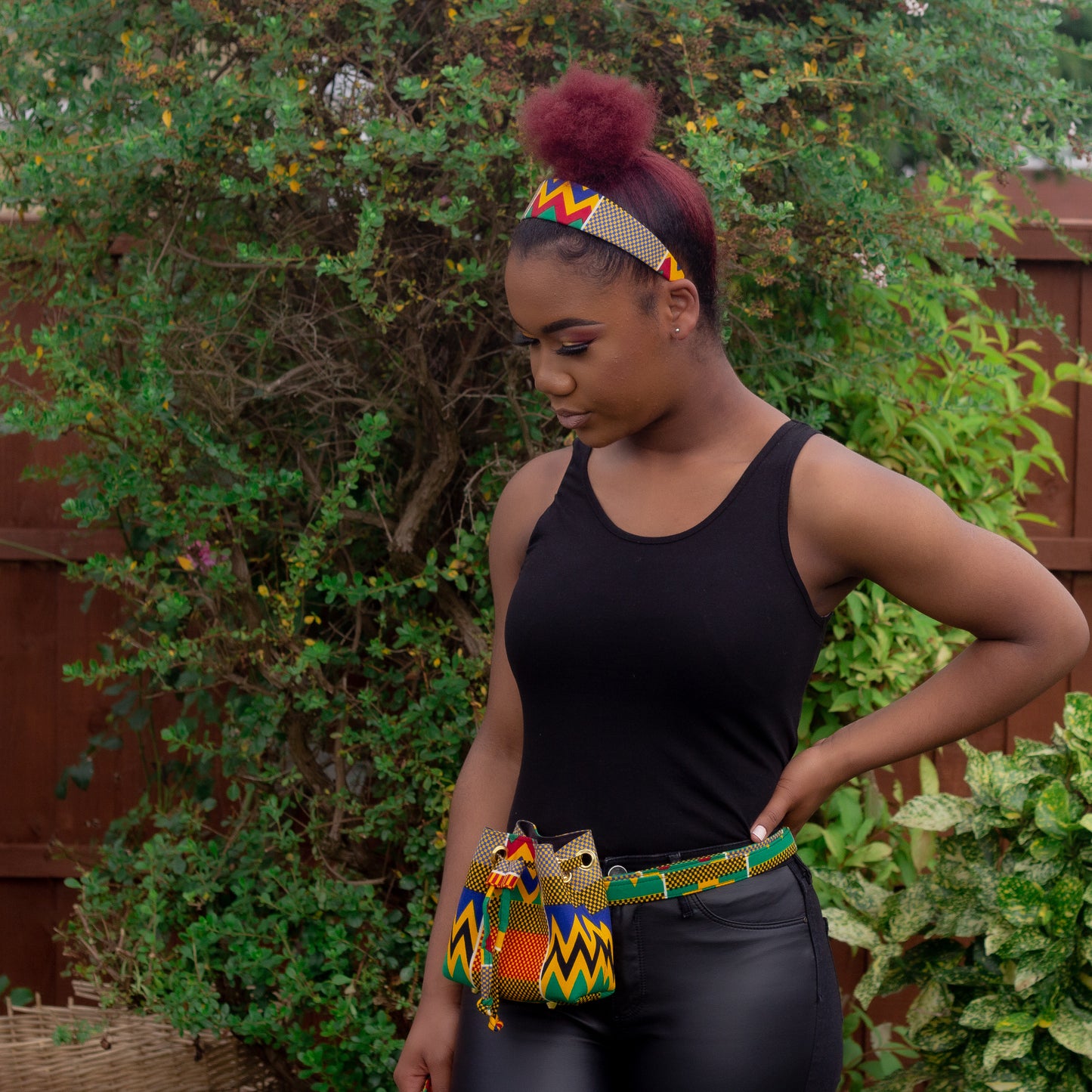 Kente Mini Bucket Bag
