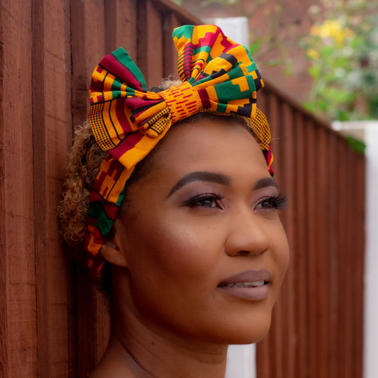 Aryee Kente Bow Headband