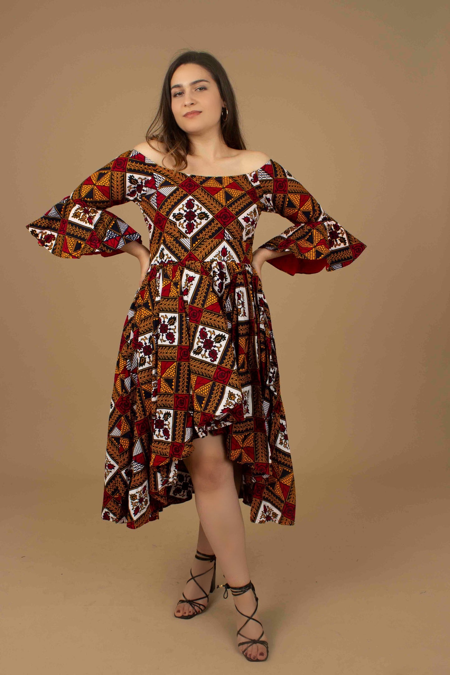 Teju African Print Ankara High-Low Dress