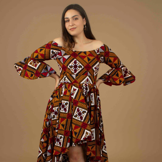 Teju African Print Ankara High-Low Dress