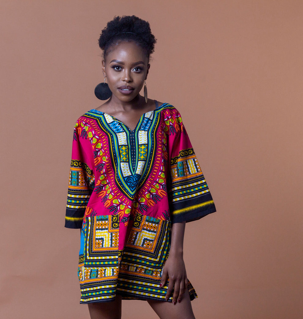 Pink African Print Dashiki – Cultureville