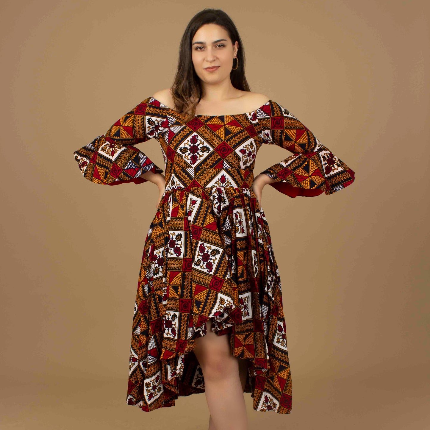 Teju African Print Ankara High-Low Dress